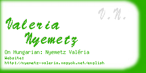 valeria nyemetz business card